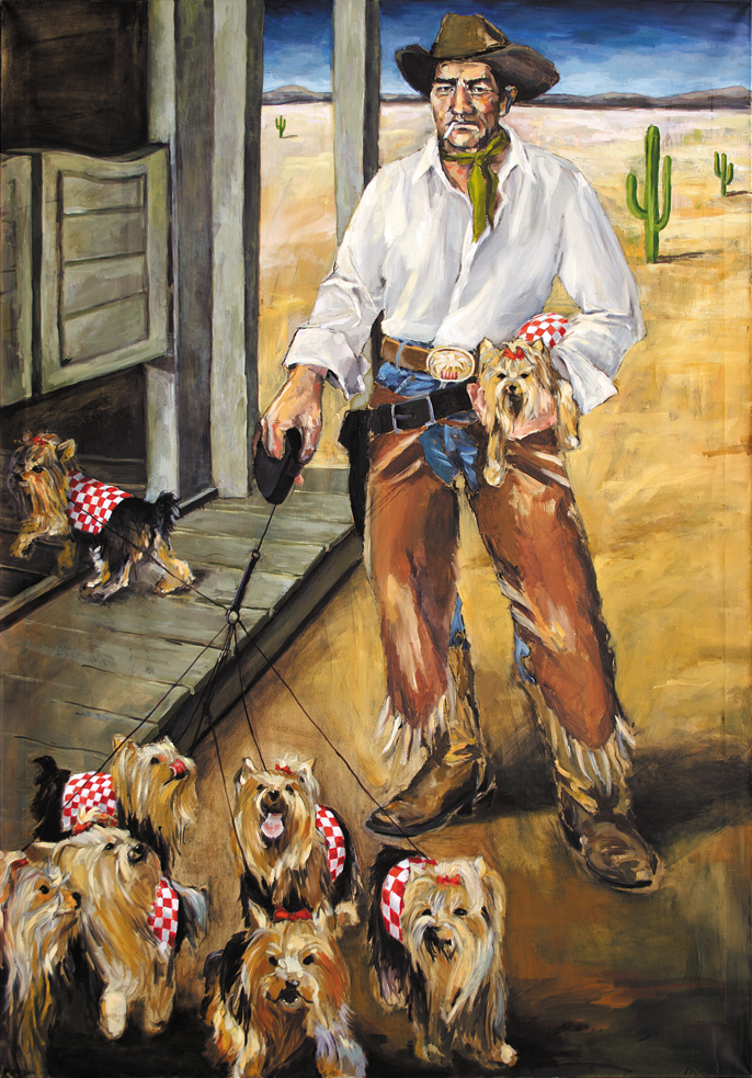 Cowboys | Herrchen (Cowboys | Dogmaster) Acryl und Öl auf Leinwand | Acrylic and Oil on Canvas